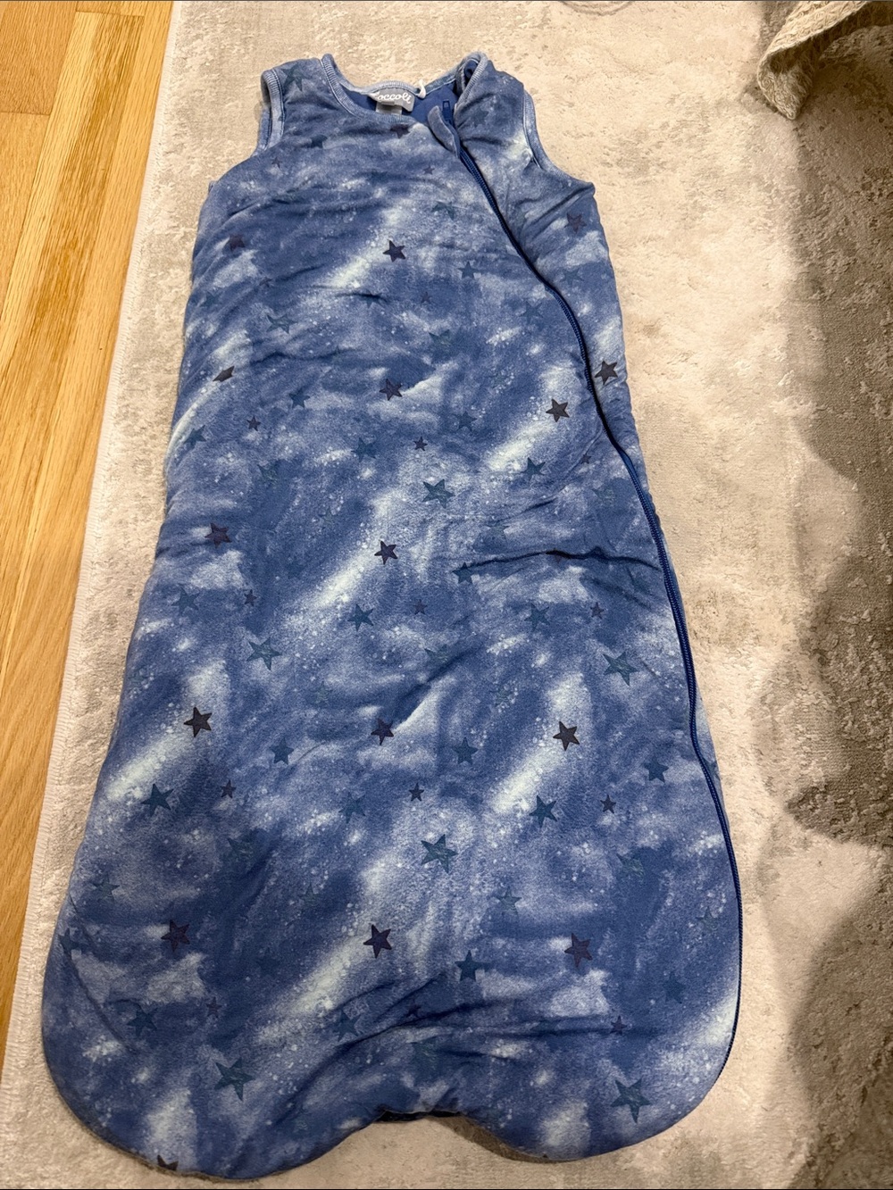 Coccoli Blue Tie-Dye Star-Print Baby Sleep Sack